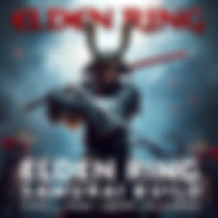 A samurai character in Elden Ring standing ready for battle with a katana, showcasing traditional armor and striking a confident pose.