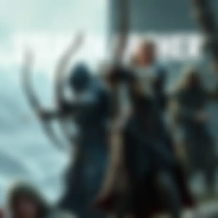 A comparison of stealth archer builds in Elden Ring and Skyrim, showing characters equipped with bows and arrows in a fantasy setting.