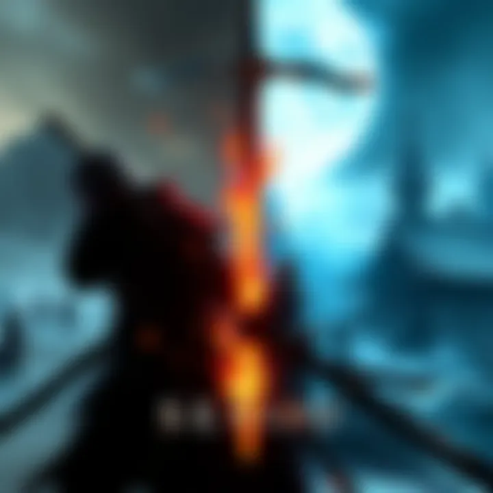 Elden Ring and Sekiro Comparison A split screen showing gameplay scenes from Sekiro on one side and Elden Ring on the other, highlighting their unique settings and characters.