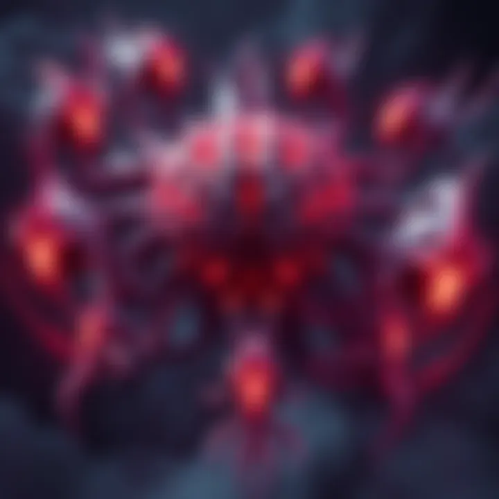 An Elder Brain surrounded by Mind Flayers, showcasing their connection and control, representing a powerful collective force.
