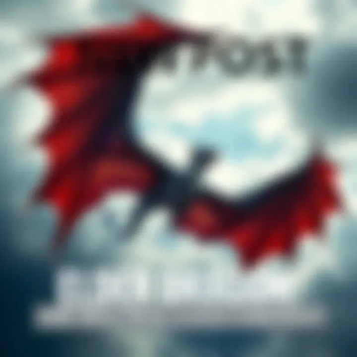 A majestic Elder Dragon soaring through a cloudy sky, showcasing its large wings and scales, surrounded by a mystical atmosphere.