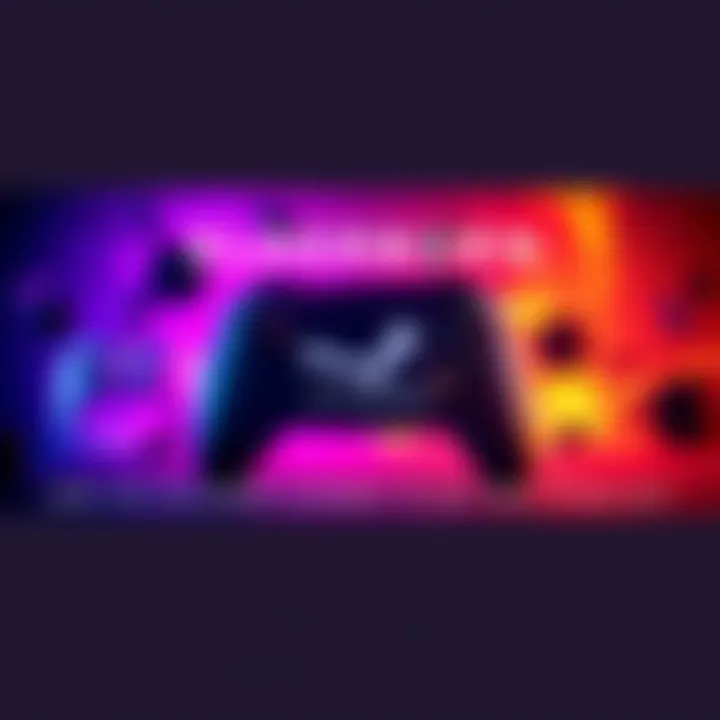 Elderborn Giveaway Announcement A vibrant graphic showing a gaming console with a Steam key, inviting people to participate in the Elderborn giveaway by commenting their favorite game.