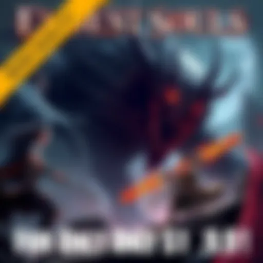 Cover illustration for Eldest Souls featuring dark fantasy elements and a character battling a giant enemy