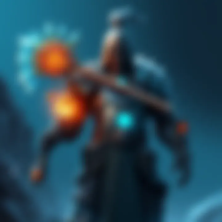 A warrior holding a glowing elemental axe with bolts of energy, showcasing two powerful builds designed for high damage output.