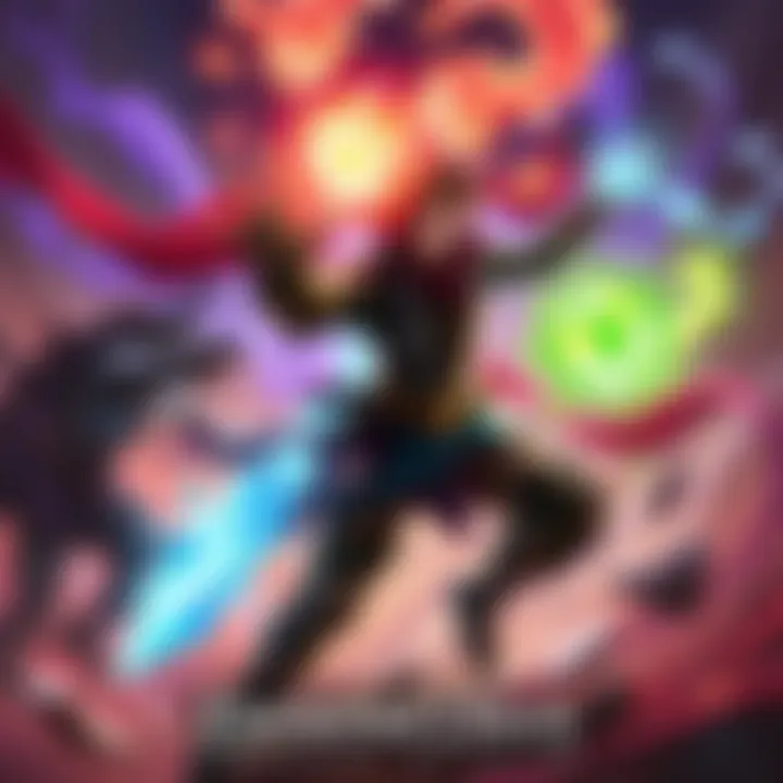 A visual representation of an Elemental Mage deck in a game, highlighting a mix of magical spells and elemental creatures being played against a player.