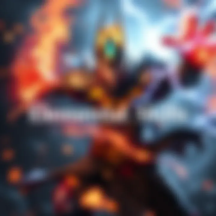 A character using elemental skills with flames and lightning effects surrounding them, showcasing boosting damage abilities.