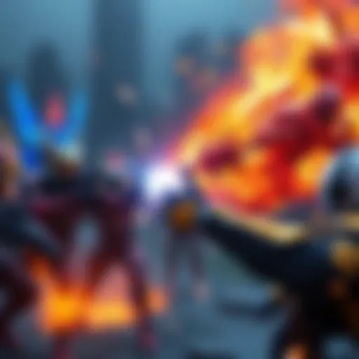 A game scene showing elemental attacks failing against enemies while kinetic damage strikes effectively.