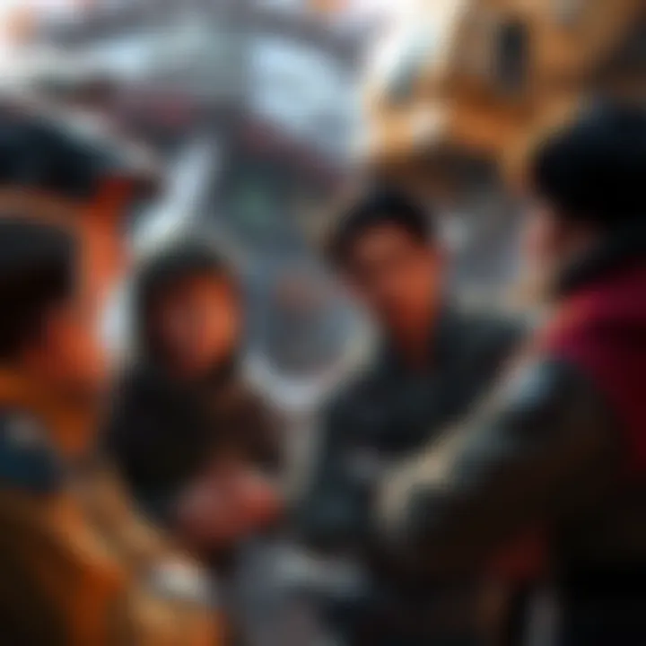 Eli and his friends gather to plan their next adventure after defeating Sahelanthropus, looking determined and focused.
