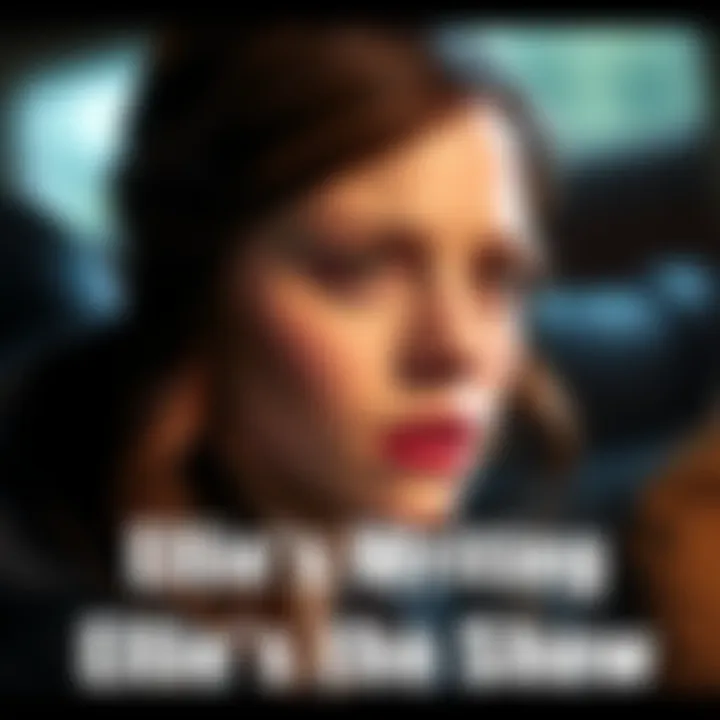 A close-up of Ellie, portrayed by Bella, showcasing her emotional expression during a dramatic scene in the series.