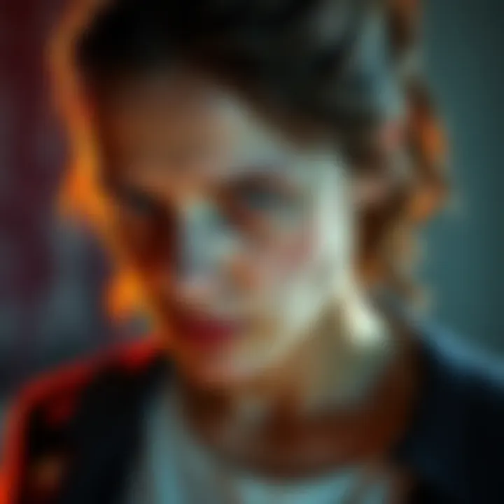 Ellie from Tlou2 Series Bella playing Ellie, looking intense and focused in a scene from Tlou2 HBO series