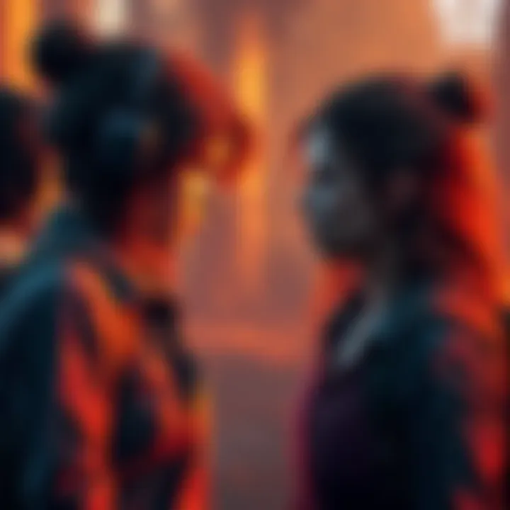 Ellie and Abby in an intense standoff, showcasing their conflicting emotions in The Last of Us Part II.