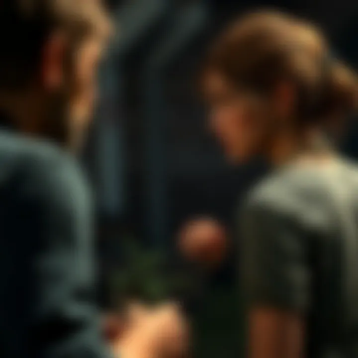 A scene depicting Ellie from The Last of Us engaging in a conversation, reflecting on her comments about anatomy during gameplay.