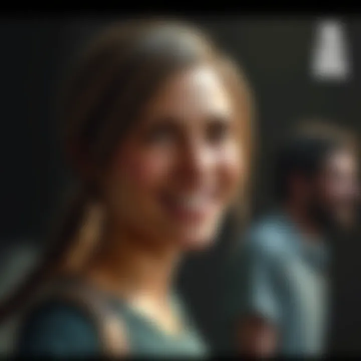 Ellie smiles confidently, expressing her iconic line about becoming a dad, showcasing her growth and emotions throughout the series.