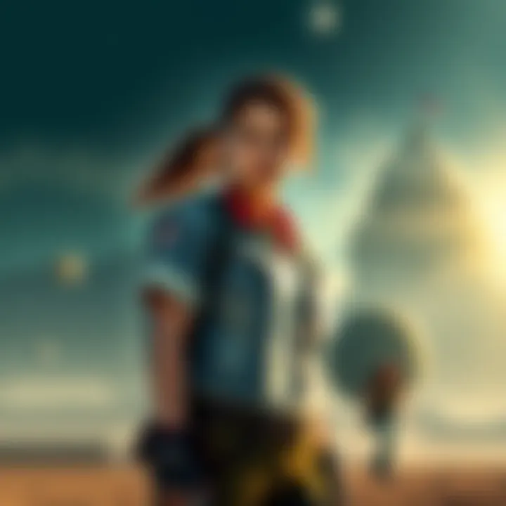 Ellie stands confidently, showcasing her growth and determination in Season 2, with a backdrop representing her journey