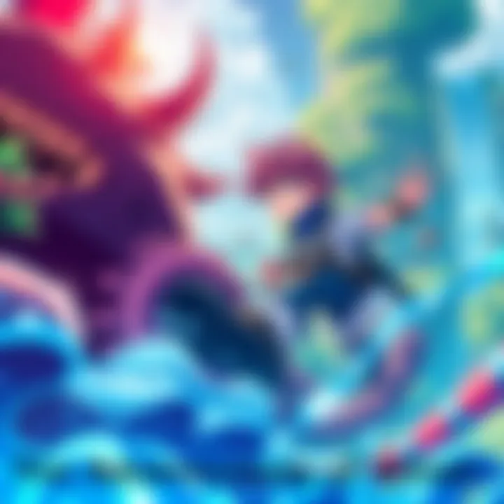 Elliot exploring a vibrant world with lush landscapes and engaging monsters
