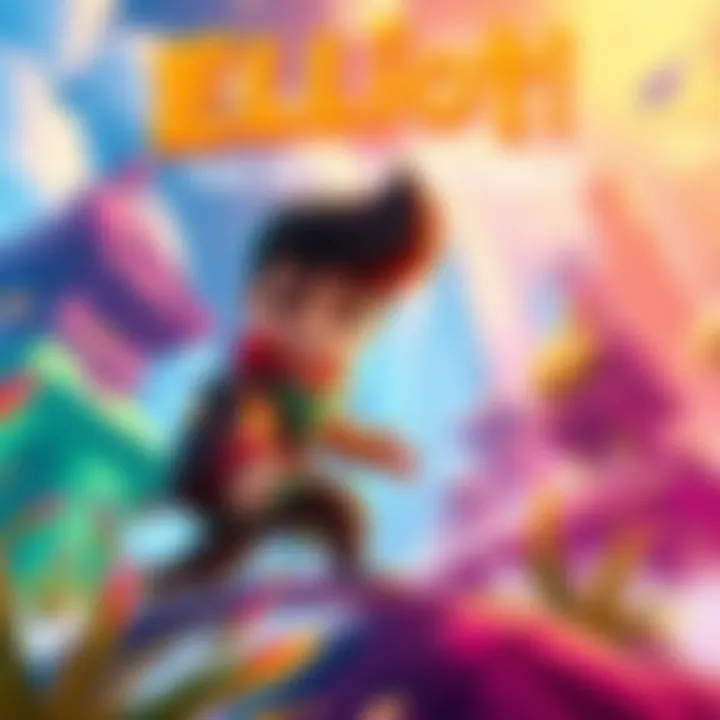 A colorful scene from Elliot: The Millennium Tales featuring Elliot in a vibrant world, ready for action on Nintendo Switch 2.