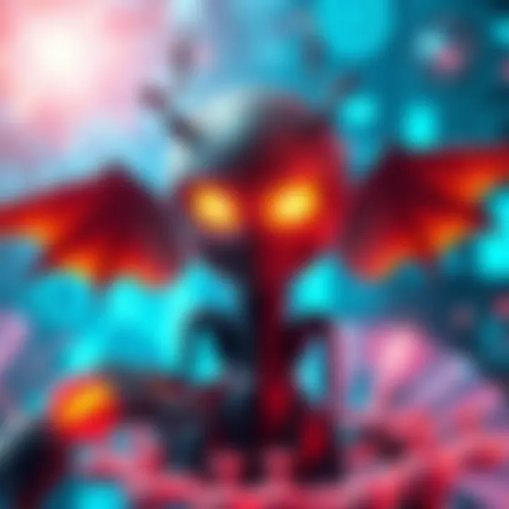 A visual representation of Elster showing resilience against Kolibris and bio rezonance effects with a vibrant background of scientific elements and symbols.