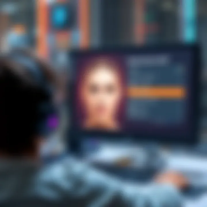 A person using the Eluvia face mod on a computer, showing the interface with activation options.