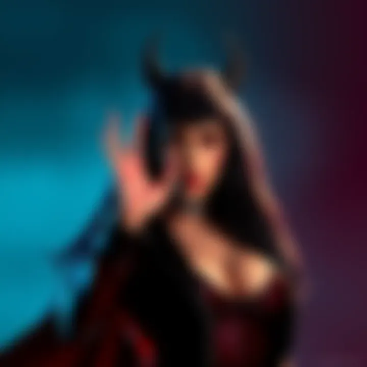 Concept art showing Elvira, the iconic horror character, as a potential survivor in Dead by Daylight with her signature style.