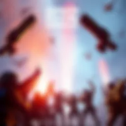 A group of players celebrating their achievement of reaching 100k damage in Embark during an expedition