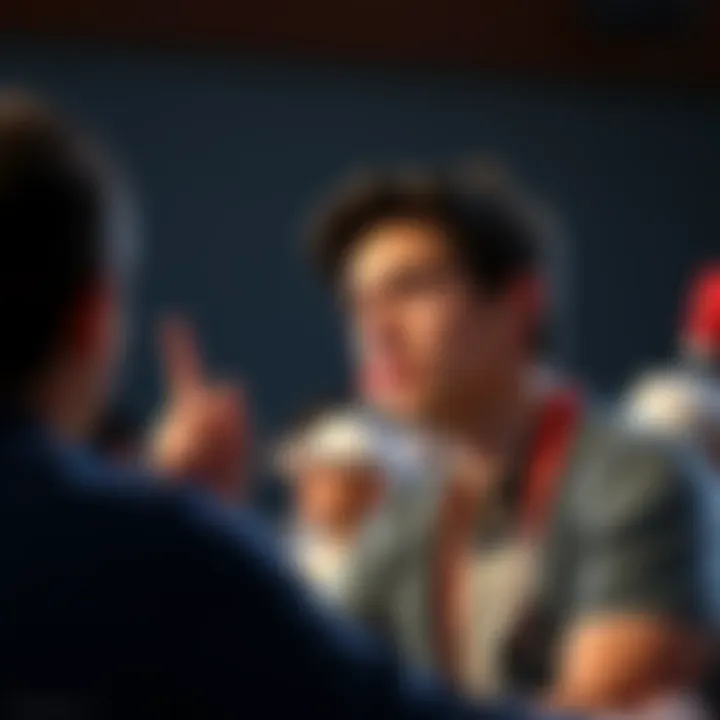 A person looking thoughtful while receiving feedback on a performance, symbolizing growth through criticism.