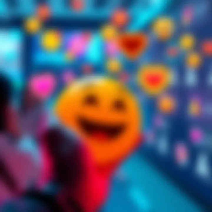 An illustration showing the emoji 🫡 with a digital communication theme, representing its use in conversations.