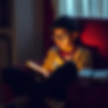 A person sitting in a cozy chair, immersed in a book, with a thoughtful expression as they react to a pivotal moment in the story.