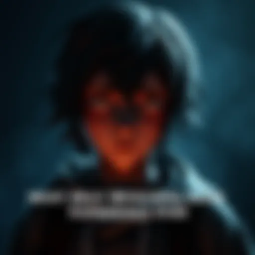 Emotional game character A game character with a sorrowful expression in a dark, atmospheric setting