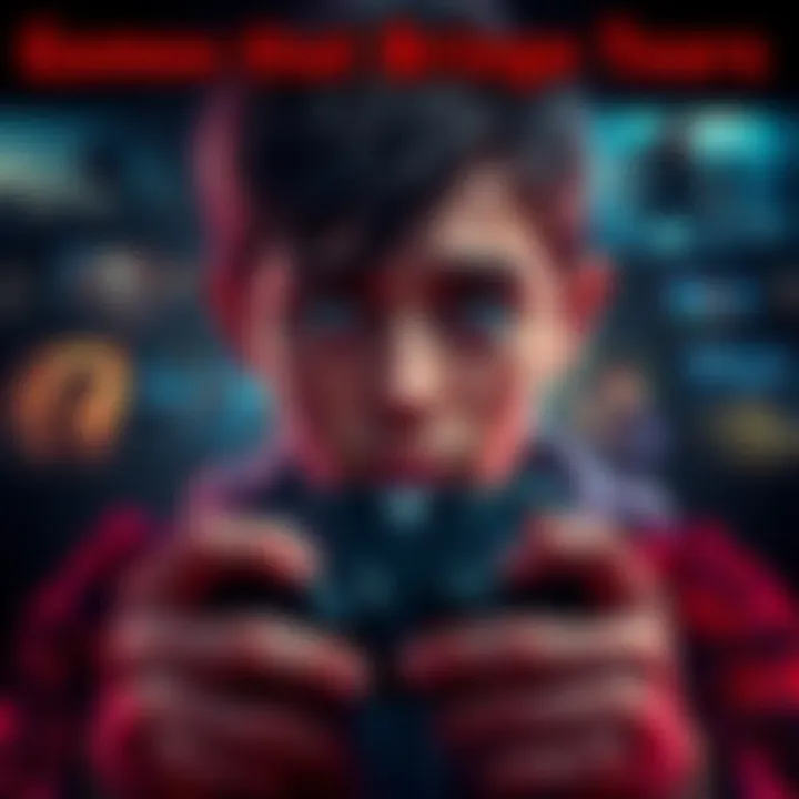 A gamer with tears in their eyes, holding a controller, surrounded by images of heartfelt gaming moments.