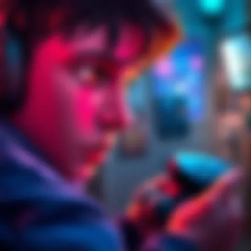 A player experiencing a touching scene in a video game, with tears in their eyes and a controller in hand.