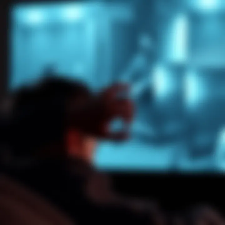 Emotional scene from the video A person wiping away tears while watching a heartbreaking video