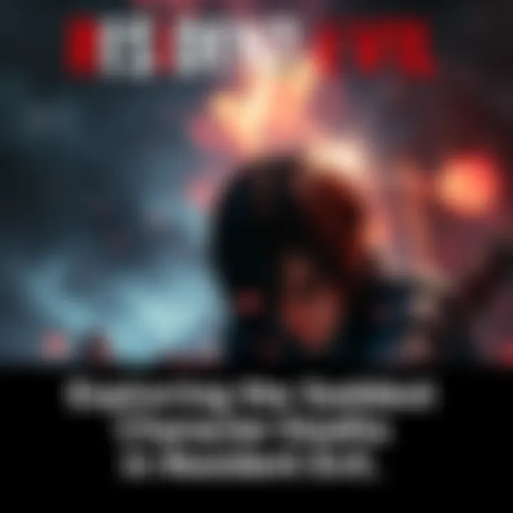 Emotional Scene from Resident Evil A heartbroken character mourning the loss of a friend in Resident Evil, with a dark and stormy backdrop.