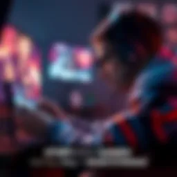 A gamer immersed in a heartfelt story, with a console and emotional scenes on the screen