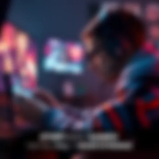 A gamer immersed in a heartfelt story, with a console and emotional scenes on the screen