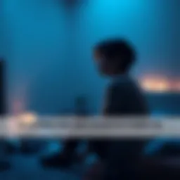 A character sitting alone in a dimly lit room, reflecting on a past event with tears in their eyes, surrounded by soft lighting and game elements.