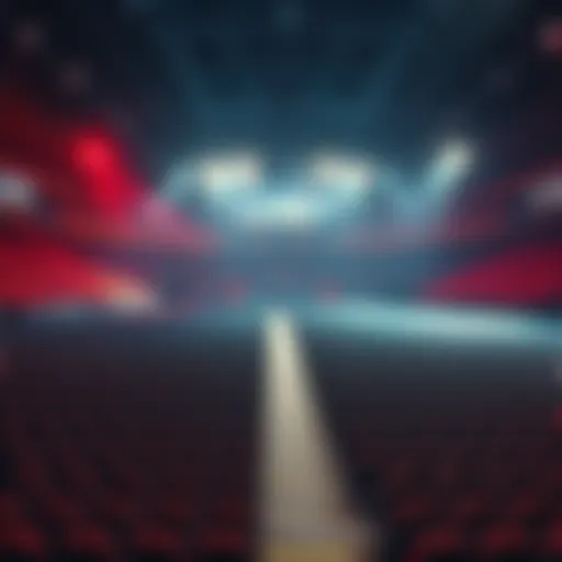 Empty seats in a large arena during the TI10 V2 event featuring only European teams