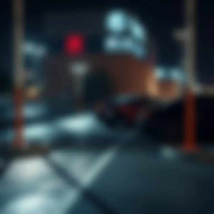 Two empty parking spots at a car meet in FH6, showing a lack of activity and engagement among players.
