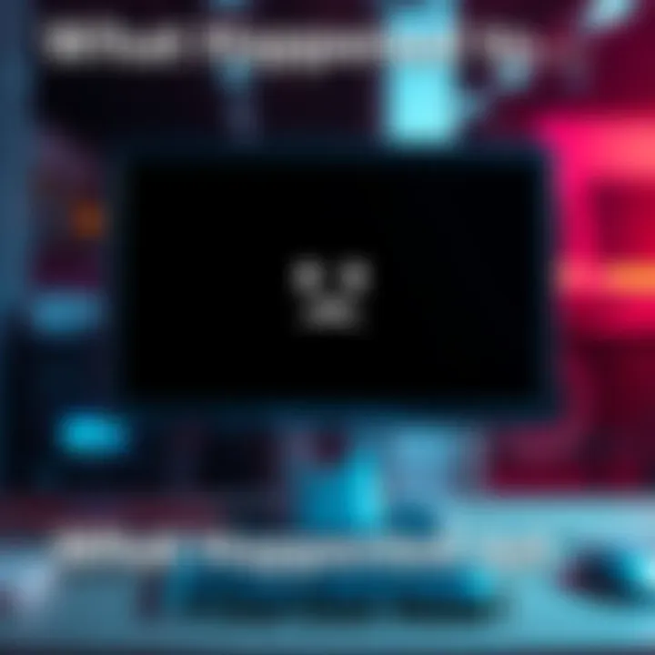 A computer monitor displaying a blank screen with a sad face emoji, symbolizing the shutdown of ActionButton.net.
