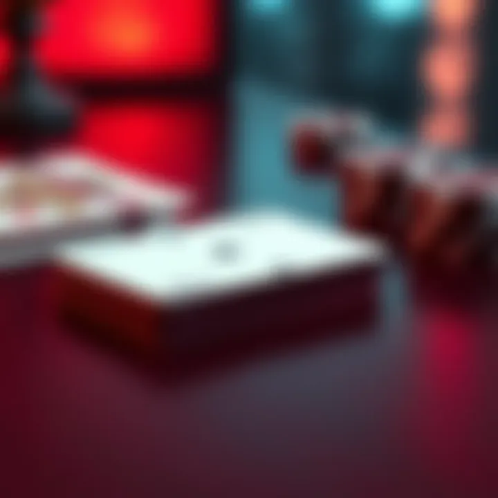 An empty card deck on a tabletop, symbolizing a lack of options in a card game strategy.