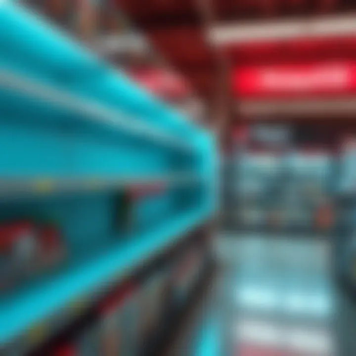 Empty shelves in a game store showing few physical copies of games available, highlighting the struggle to find new releases.