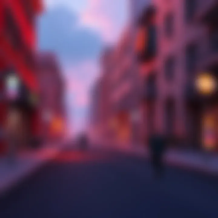 Sparse streets with few NPCs in the game Restored Lands, highlighting the lack of vibrant interactions and environment changes.