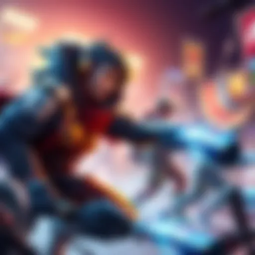 A dynamic scene showing the Emre character engaging in a competitive gaming match, highlighting its potential over Sojourn.