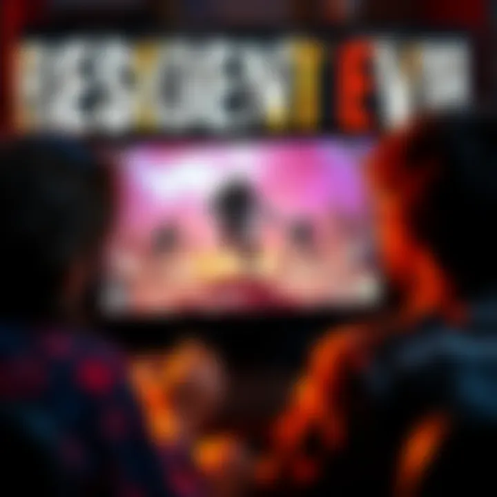 A gamer playing classic Resident Evil on a computer emulator with nostalgic graphics