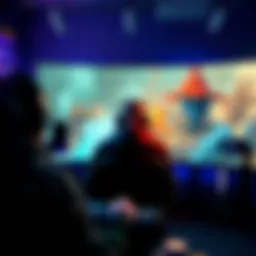 Encounter with an Arc Raider A player in a gaming setup interacting with a mysterious character on screen, showcasing an unexpected meeting in a virtual world.