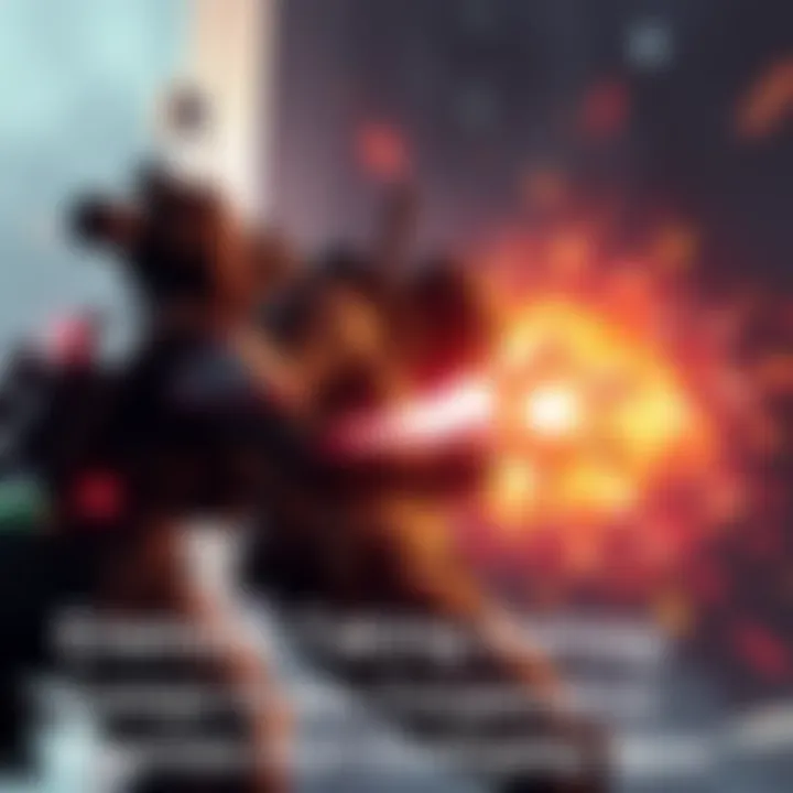 A scene showing a character grabbing an enemy, with visual effects indicating the enemy is taking damage, highlighting a cooperative gameplay moment.