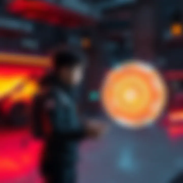 Energy-Draining Objects in Gaming A player character interacting with a glowing, energy-draining object in a game environment, looking confused.