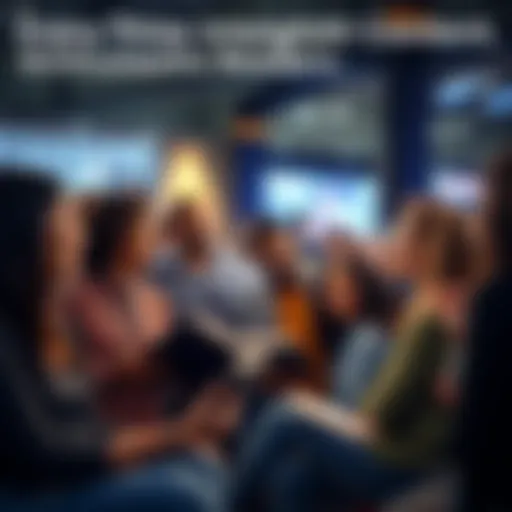 A group of diverse people discussing together, smiling and sharing insightful thoughts in a lively setting.
