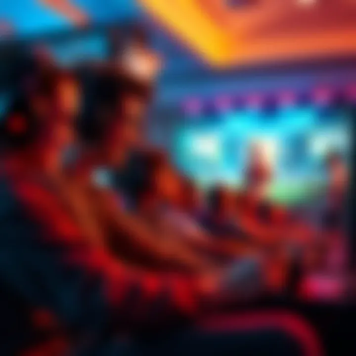 Players enjoying a thrilling gaming moment with impressive visuals and sound effects