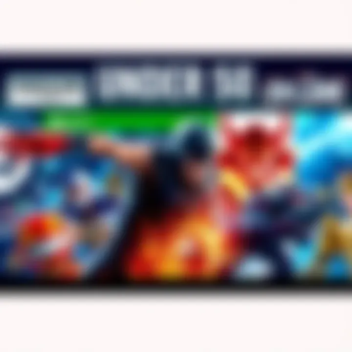 A collection of video game covers showcasing action and adventure titles under fifty dollars