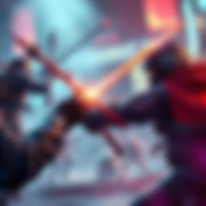 A player actively using a Lance in a video game battle, showcasing strategy and engagement in combat.